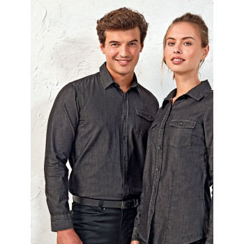Men's Jeans Stitch Denim Shirt