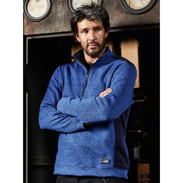Ponch impermeabil personalizzato con logo - Men's Knitted Workwear Fleece Half-Zip - Strong