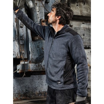 Abbigliamento da lavoro edile personalizzato - Men's Knitted Workwear Fleece Jacket - Strong