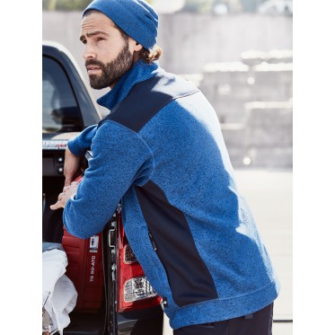 Abbigliamento da lavoro edile personalizzato - Men's Knitted Workwear Fleece Jacket - Strong