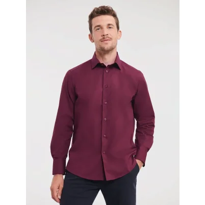 Men's Long Sleeve Easy Care Fitted Shirt