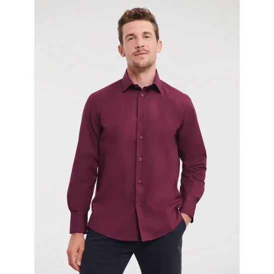 Men's Long Sleeve Easy Care Fitted Shirt