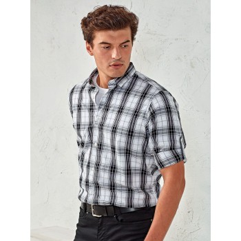 Camicia personalizzata con logo - Men's Long Sleeve 'Ginmill' Check Shirt