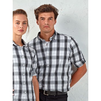 Camicia personalizzata con logo - Men's Long Sleeve 'Ginmill' Check Shirt