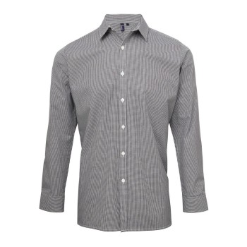 Men's Long Sleeve Microcheck Gingham Shirt