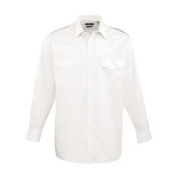 Camicia personalizzata con logo - Men's Long Sleeve Pilot Shirt