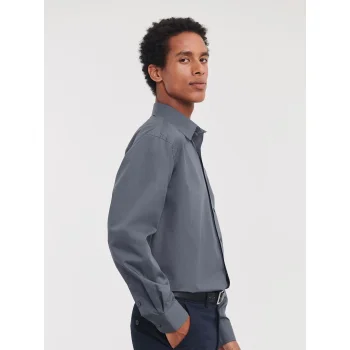 Men's Long Sleeve PolyCotton Poplin Shirt