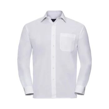 Men's Long Sleeve PolyCotton Poplin Shirt