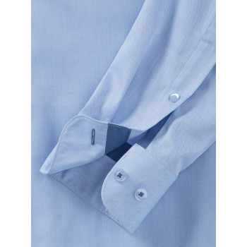 Men's Long Sleeve Tailored Contrast Herringbone Shirt