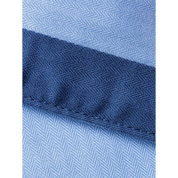 Men's Long Sleeve Tailored Contrast Herringbone Shirt