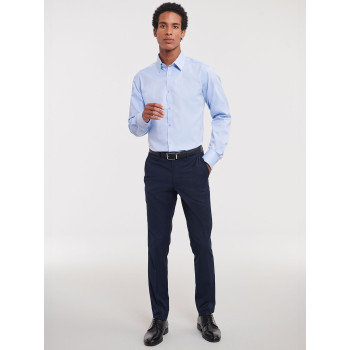 Men's Long Sleeve Tailored Herringbone Shirt