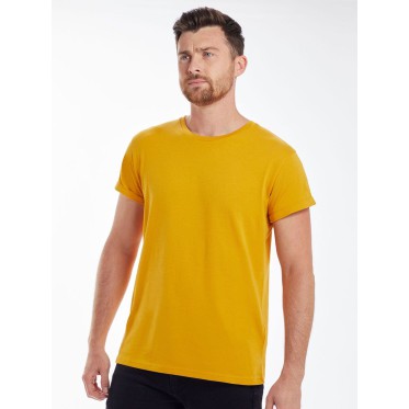 Maglietta t-shirt personalizzata con logo - Men's Organic Roll Sleeve T