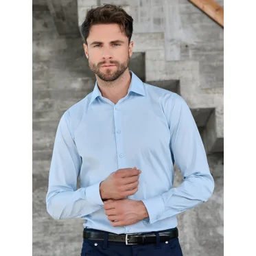 Camicia slim fit personalizzabile daiber in popeline elasticizzato