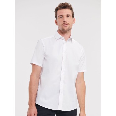 Camicia manica corta personalizzata con logo - Men's Short Sleeve Easy Care Fitted Shirt