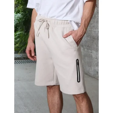 Shorts da uomo Daiber in cotone elasticizzato con tasche e zip