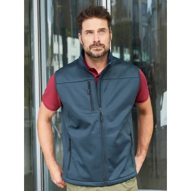 Men softshell vest personalizzabile daiber antivento con membrana TPU