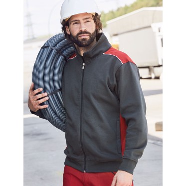 Felpa con zip personalizzata con logo - Men's Workwear Sweat Jacket - Color