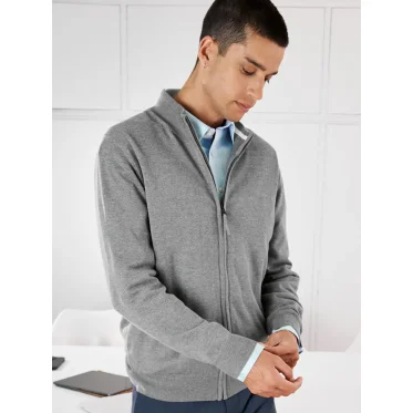 Men’s Zip Cardigan personalizzabile Daiber con collo alto e zip YKK