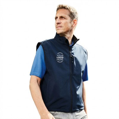 Men Softshell Vest personalizzabile daiber antivento traspirante idrorepellente