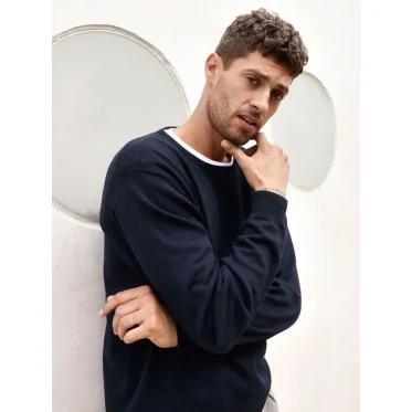 Maglione girocollo personalizzabile Daiber in cotone morbido