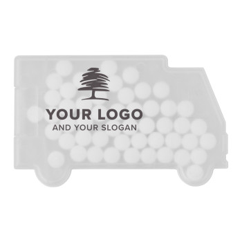Caramelle cioccolatini personalizzati con logo - Mentine camion, custodia in PP Richard