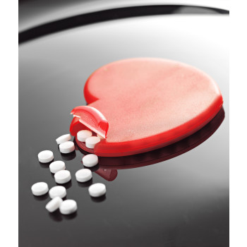 Caramelle cioccolatini personalizzati con logo - Mentine cuore, custodia in PP Marcia