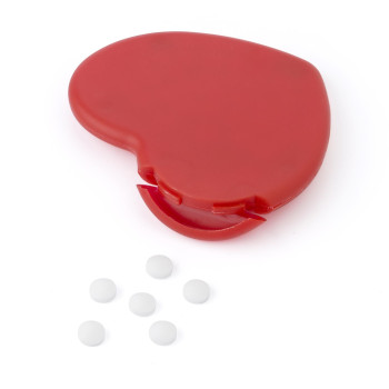 Caramelle cioccolatini personalizzati con logo - Mentine cuore, custodia in PP Marcia