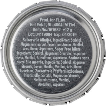 Caramelle cioccolatini personalizzati con logo - Mentine tascabili, custodia in latta Anika