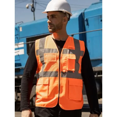 Mesh Multifunzionale personalizzabile Korntex ad alta visibilità e riflettente