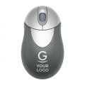 Mini mouse wireless personalizzabile gomma antiscivolo nero silver