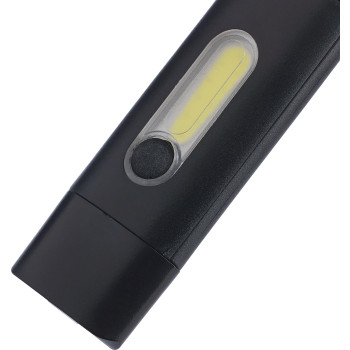 gadget ecologici con logo - Mini torcia in ABS riciclato con batteria ricaricabile Zai