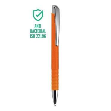 Penna economica personalizzata in plastica colorata e meccanismo a scatto