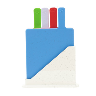 Set Taglieri personalizzabili polipropilene 4 pezzi colorati con supporto