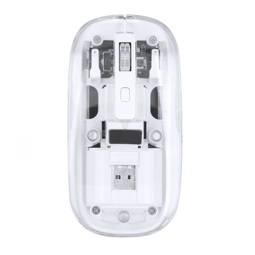 Mouse ottico wireless personalizzabile corpo trasparente con DPI regolabile