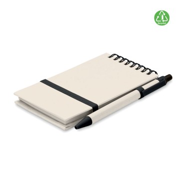Notebook A6 personalizzabile 70% cartone latte riciclato ecologico