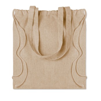 Zaini con lacci personalizzati con logo - MOIRA DUO - Sacca in cotone riciclato