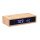 Caricatore wireless personalizzabile in bamboo con sveglia e display LED