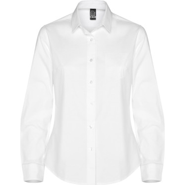 Camicia personalizzabile donna maniche lunghe colletto a coste