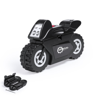 Set utensili personalizzabile con 14 accessori e torcia led integrata