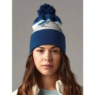 Mountain Peaks Pom Pom Beanie