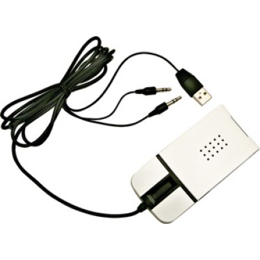 Mouse personalizzato bianco con finiture nere e funzione telefono USB