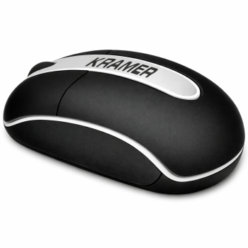 Mouse ottico wireless compatto con custodia e caricabatterie inclusi