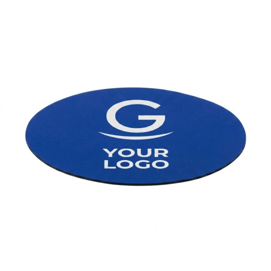 Mouse pad personalizzabile in poliestere circolare con base antiscivolo