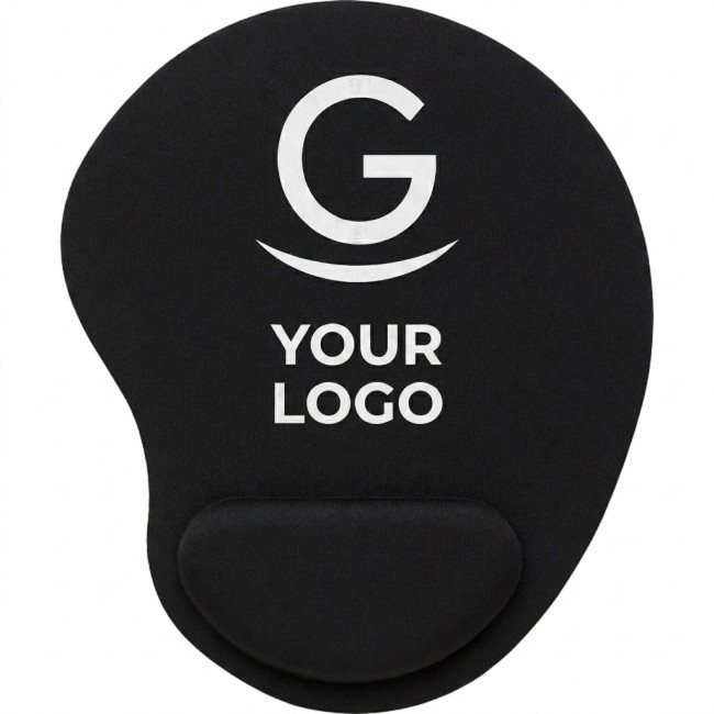 Tappetini mouse personalizzati con logo - Mousepad ergonomico impression con supporto polso in eva morbido