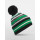 Berretto personalizzabile Beechfield doppio strato multicolore con pom-pom