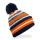 Berretto personalizzabile Beechfield doppio strato multicolore con pom-pom