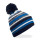 Berretto personalizzabile Beechfield doppio strato multicolore con pom-pom