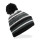 Berretto personalizzabile Beechfield doppio strato multicolore con pom-pom