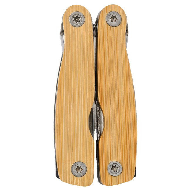 Utensili Multifunzione personalizzabili con logo - Multi tools 12 funzioni in bambù Dottie