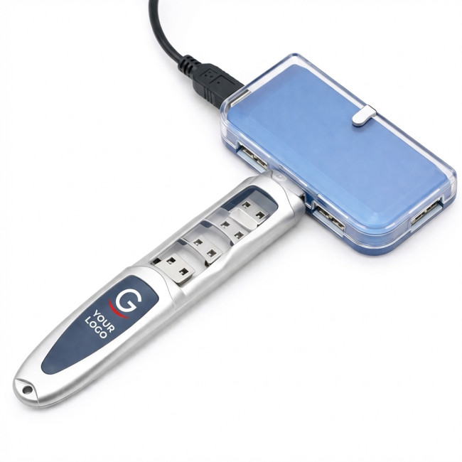Multipla USB 4 porte personalizzabile con alimentazione USB e design compatto